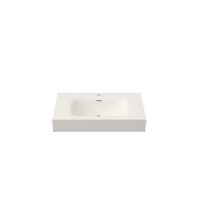 Bathroom Vanity Basin Sink Made From Stone Resin Solid Surface - Matte White, 33.01 Lb, 31.69 In Deep, 17.82 Wide, 5 High Seamless Design, Comfortable Use, Versatile Spatial Fit Of Edges,