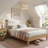 Linen Upholstered Wall-Mounted Headboard With Adjustable Height, Cream-1626855945-1626855946