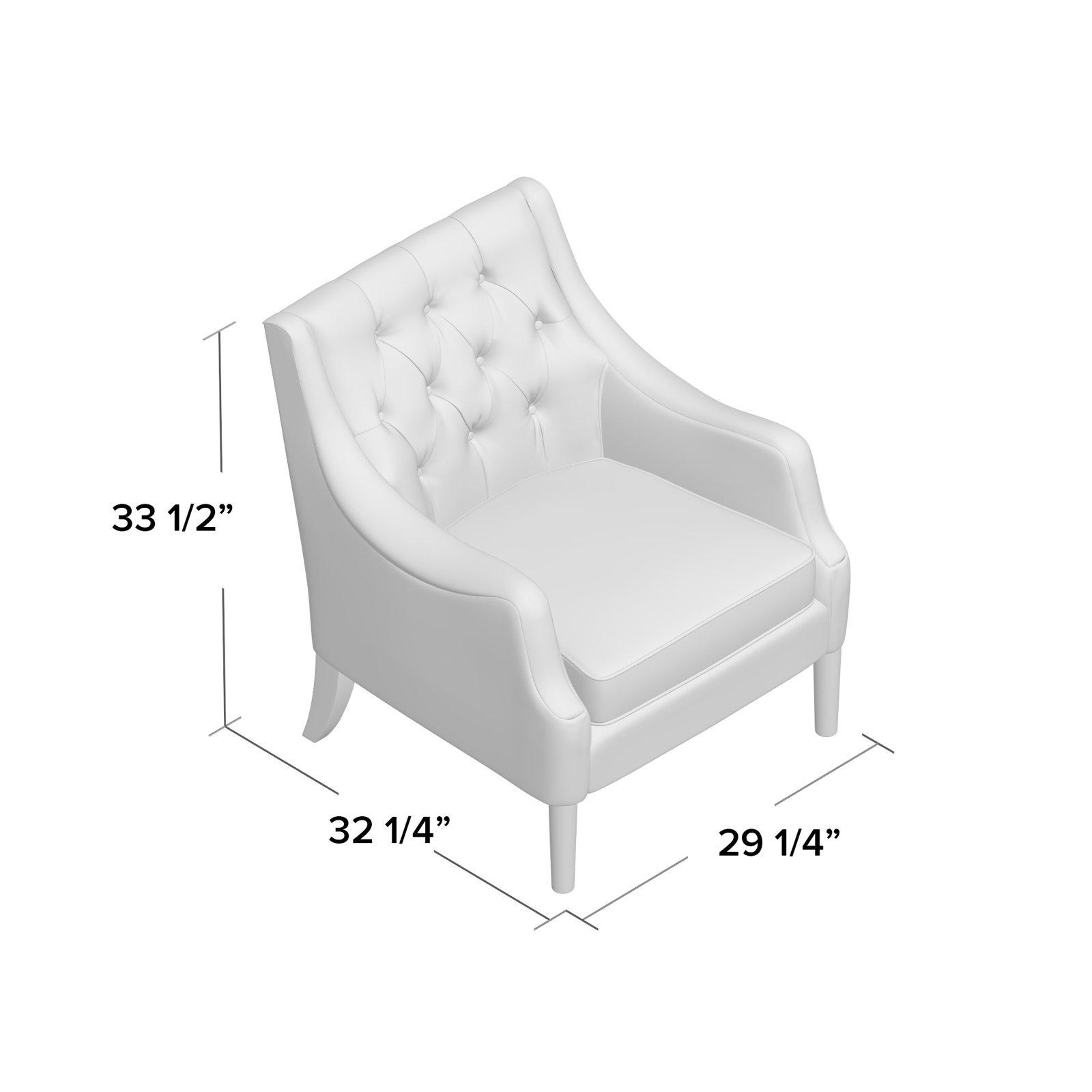 Anatonia Wingback Chair, Gray