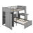 Kids Twin Loft Bed with Drawers-728884238