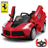 Licensed Ferrari LaFerrari Racing Ride On Car 12V Kids Electric Car With Remote Control, Openable Hydraulic Door