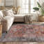Tapis oriental lavable à la machine rouge / bleu Labarbera-1538456150