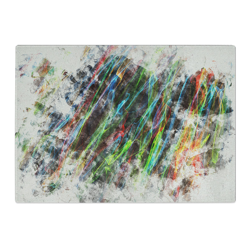 Vol (5) Watercolour Chopping Board, 0.4cm H x 20cm W x 28.5cm L