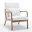 Fauteuil avec revêtement en bois et cuir-1527192520