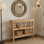 Console rustique à 3 niveaux en bois - Table d'entrée, canapé ou couloir fabriqué à la main