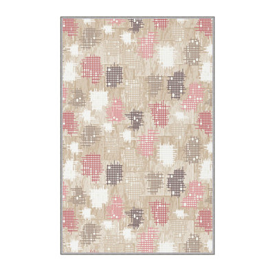 Premium Polyester Area Rug (5.2 x 7.5 ft), 1% Antibacterial, Non-Slip Underside, .3 in Pile Height | Machine Washable, 3D Digital Print, Durable Woven Carpet | Ideal for Living Room, Bedroom & Dining Spaces