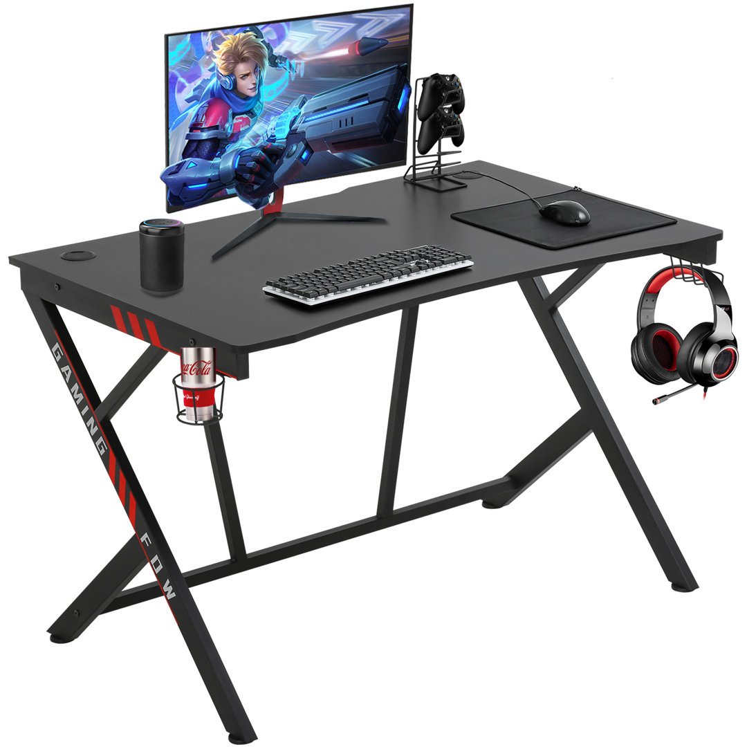 Metal Base Computer Desk Inbox Zero