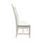Élégante chaise de salle à manger ivoire 20 po x 18 po x 39 po avec dossier à lattes compactes Mission-1143603285