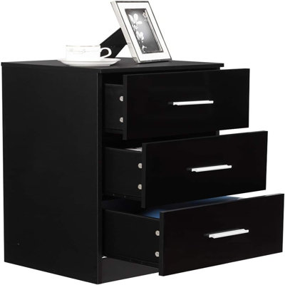 37cm W Manufactured Wood Bedside Table