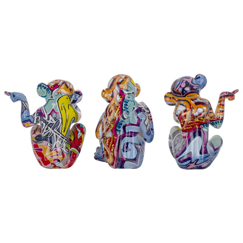 Thomaston 3 Piece Monkey Figure Set