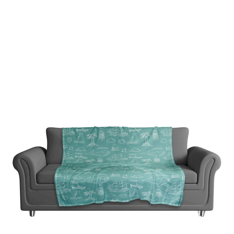 Hand Woven Throw Blanket, Teal