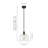 Shineon 1 - Light Cone Globe Ribbed Clear  Glass Single Pendant