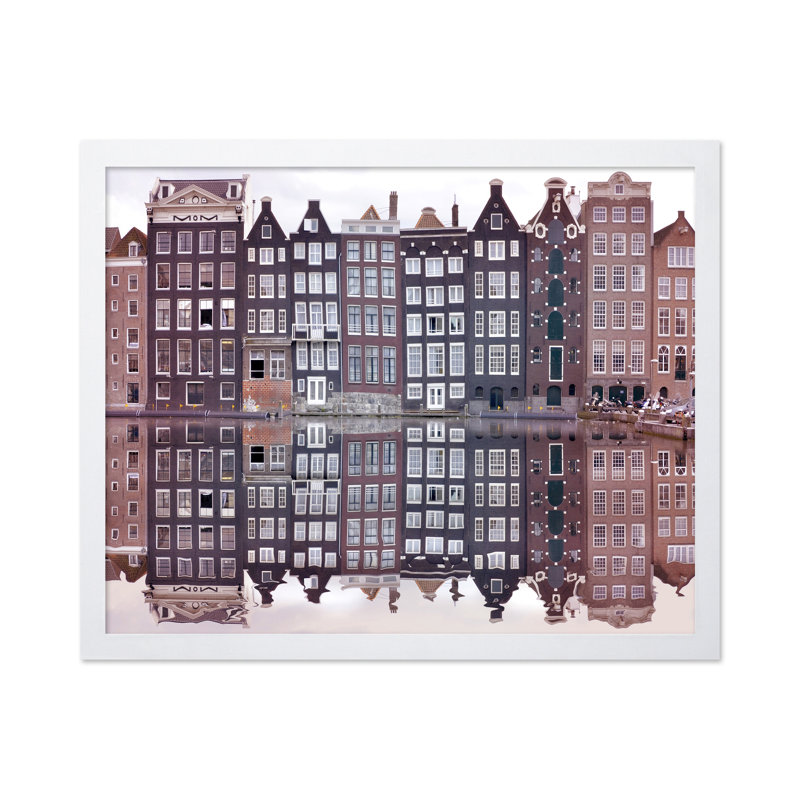 Amsterdam House, Poster, White Framed, 16"H x 20"W
