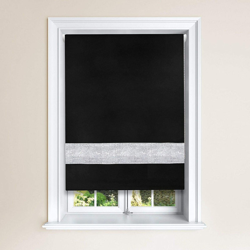 Roller Blind, 150cm W x 165cm L, Black