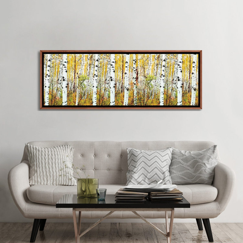 «Aspen Trees Panorama, Colorado» par Susanne Kremer, impression panoramique sur toile, H 24 po x l 72 po x P 1,5 po