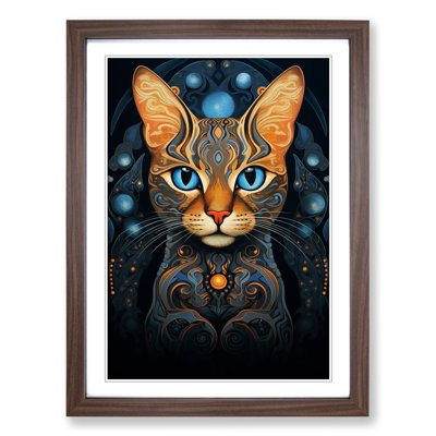 Bengal Cat Art Nouveau - Framed Print