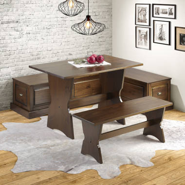 Creaser 3 - Piece Pine Trestle Dining Set