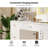 Vanity With LED Mirror And 7 Drawers And 6 Open Shelves-2022582850
