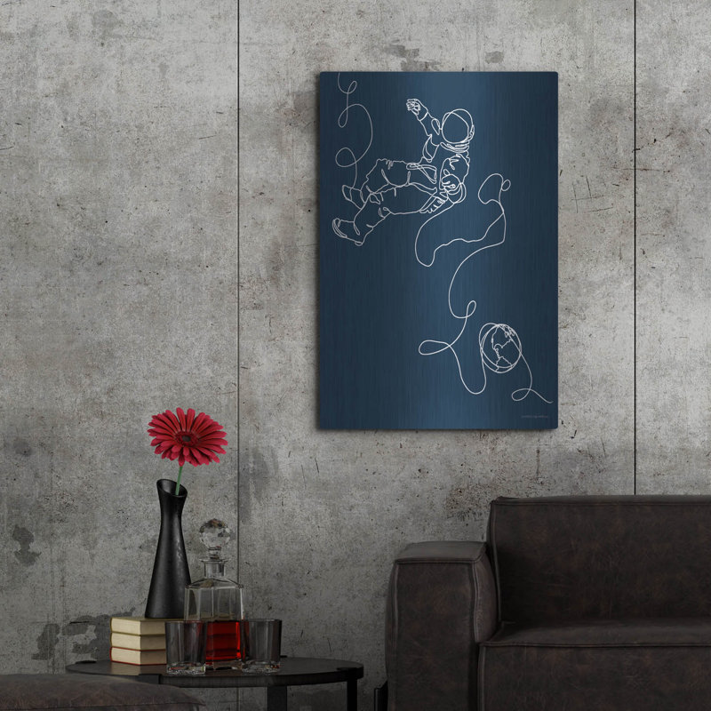  «Lines In Space 1» par Kamdon Kreations, art mural en métal, 24 po x 36 po, H 36 po x l 24 po