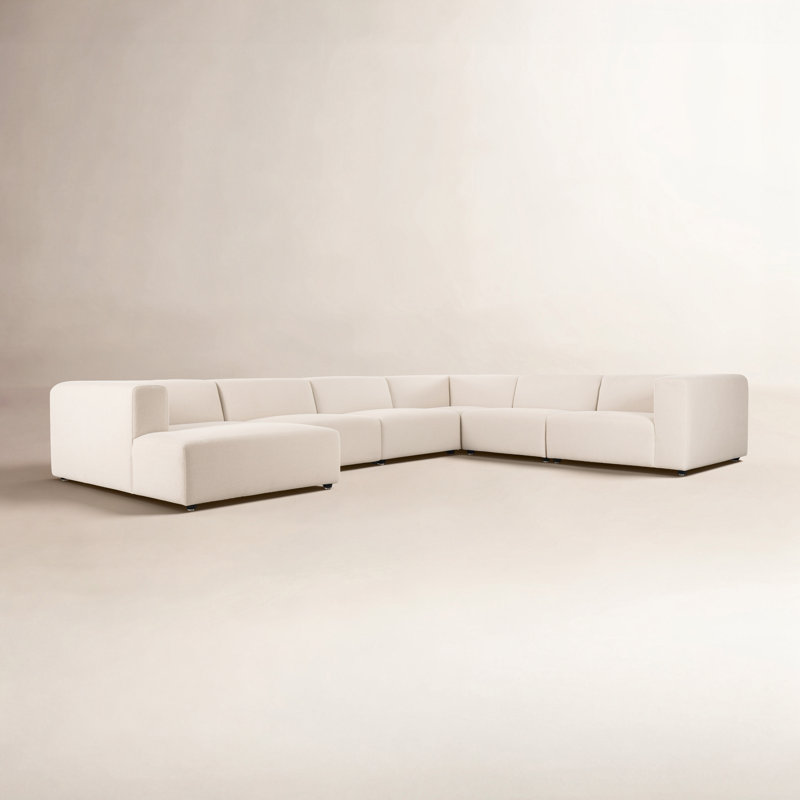 Canapé modulaire Apollo Sloan 6PC, Face à la gauche, Mélange de polyester Fayette Cloud