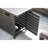 57In Outdoor Gas Propane Fire Pits Table, Aluminum Rectangular 50000Btu Fireplace Dining Table With Lid And Glass, , For Backyard Garden Deck Patio - Pit Dinning & Rectangular,