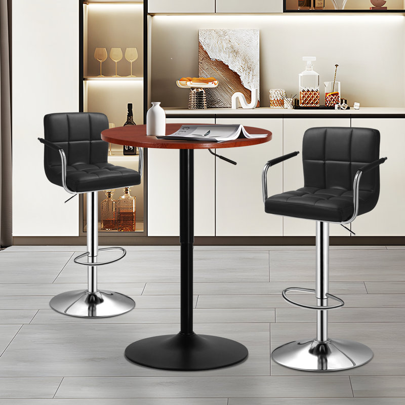 Westmoor Dining Set, Black, Red, 23.5"L x 23.5"W