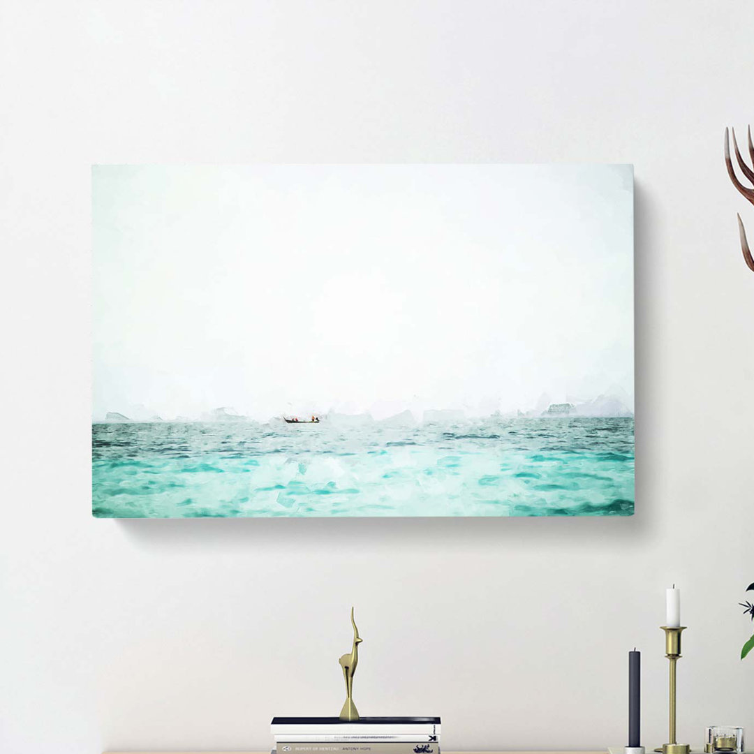 Boat Ride Through Thailand in Abstract - Wrapped Canvas