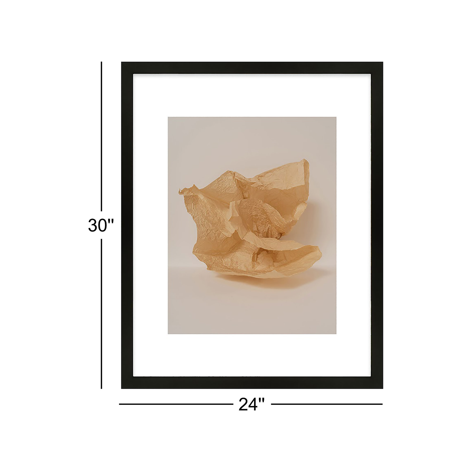 Unpackage by Svetlana Smirnova, Black, 30" H x 24" W x 1.25" D