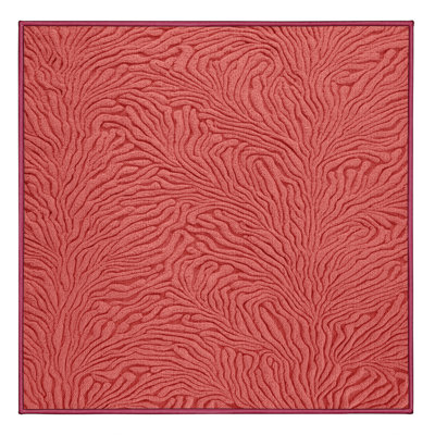  Washable Coral Pinks Hawaiian Area Rug