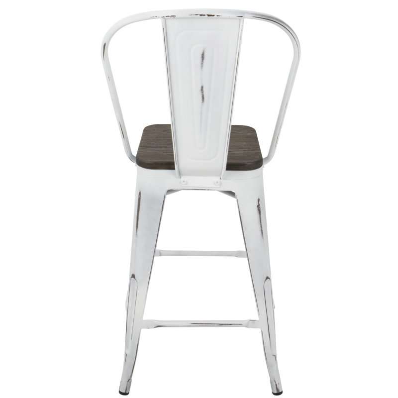 Tabouret de comptoir à dossier haut Oregon