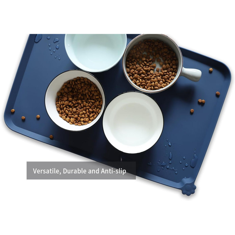 Plateau en silicone Crystopher, H 2,24 po x l 22 po x P 14 po, Bleu