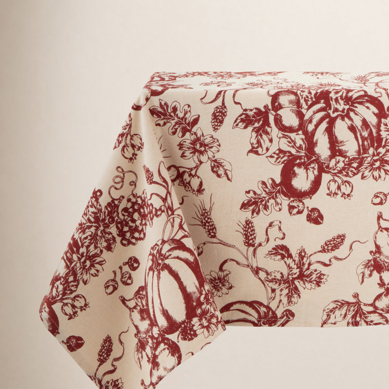 Lenox Pumpkin Toile Tablecloth, 60" W x 102" L