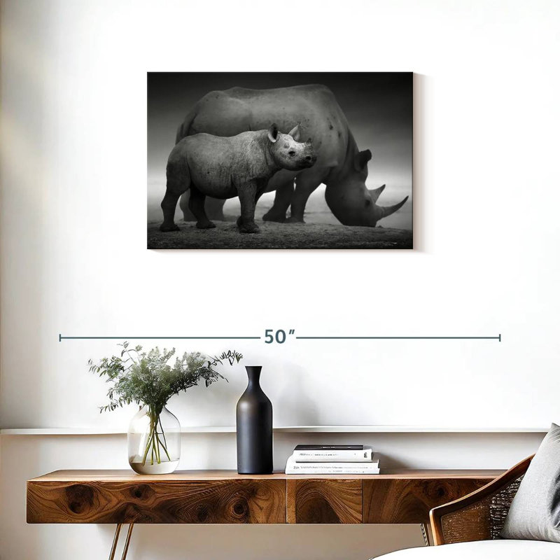 Rhinocéros d'Etosha Park, H 20 po x l 30 po