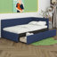 Twin Size Corduroy Upholstered Daybed With Two Storage Drawers-1035393775