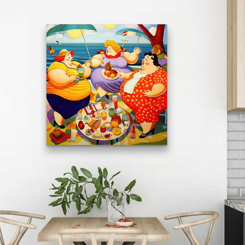 The picnic - 32"x32" art on canvas