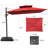 Sil 132'' x 108'' Rectangular Cantilever Umbrella with Crank Lift , Counter Weights Included-1715716739