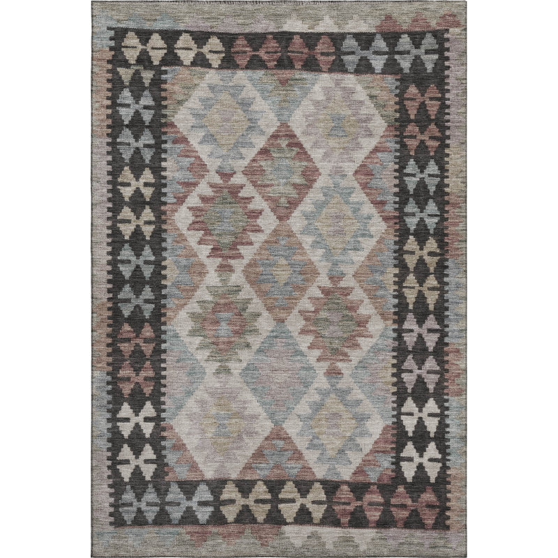Premium Machine Washable Tara AMF1915 Tribal Rug, Rectangle 3' x 5'