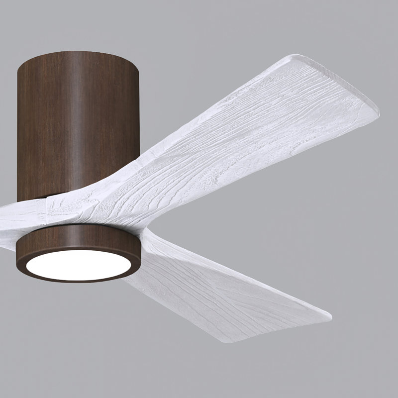Irene LED Ceiling Fan, Walnut, 52", Matte White