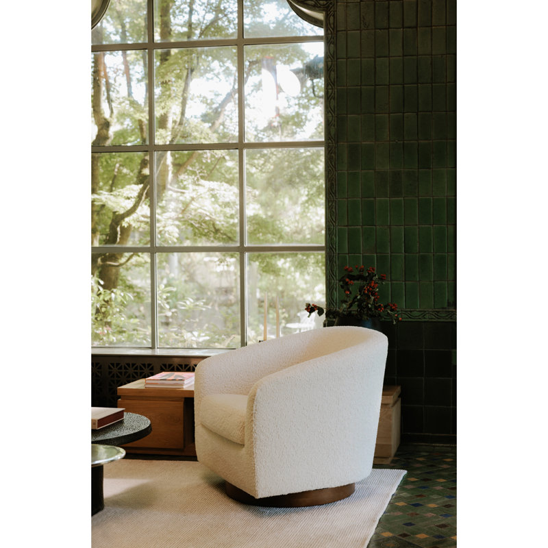 Oscy Swivel Armchair, Moto Cadet Polyester Blend