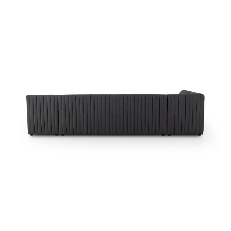 Augustine Modular Sectional, 31.5" H x 100" W x 66.5" D, Black Polyester