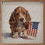 Basset hound, animaux de compagnie patriotiques-1938285492