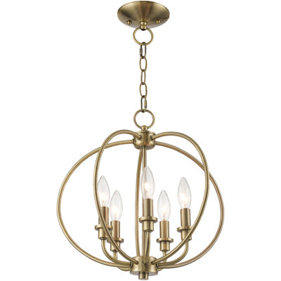 Remer 5 - Light Steel Chandelier