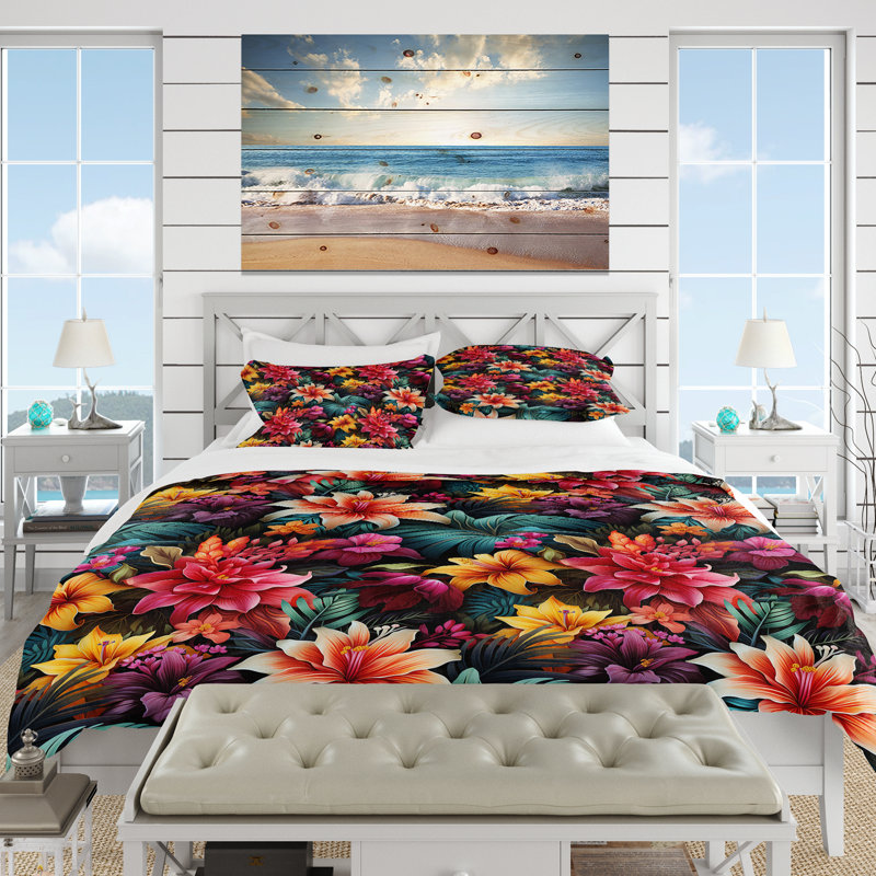 Ensemble de housse de couette Jungle Splendor, Housse de couette simple + 1 taie décorative stan