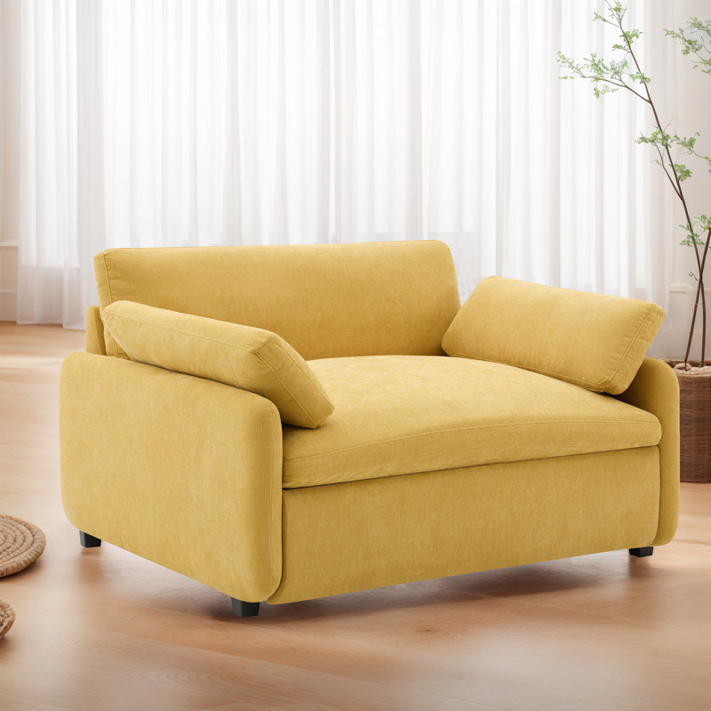 Fauteuil d'appoint 50 po, Jaune