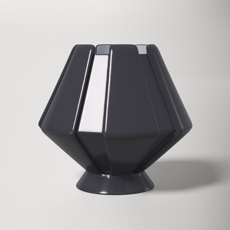Percy Ceramic Novelty Lamp, LED, Gloss Gray