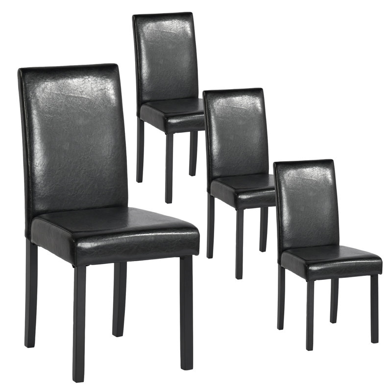 Nakaylee 47cm H Upholstered Parsons Chair, Black