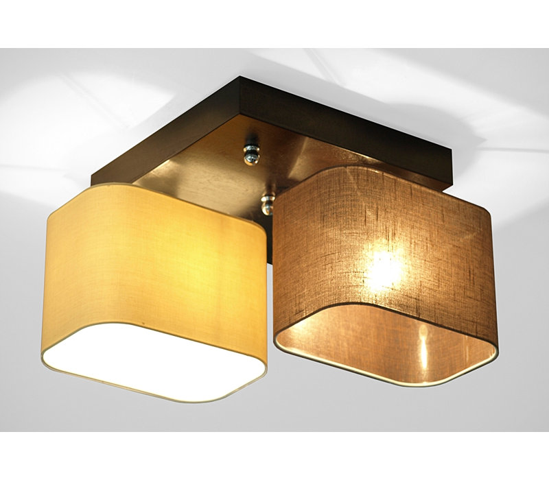 Gonzalez Semi Flush Mount, Clear brown/Cappuccino, Light walnut