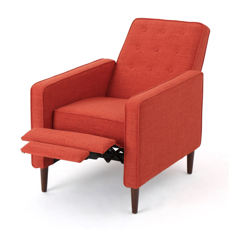 Fauteuil inclinable Aubrie, Tissu orange