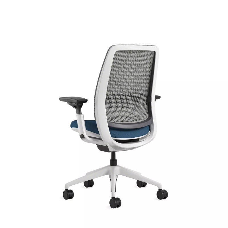 Steelcase Task Chair, Cobalt/Nickel, Seagull, Carpet