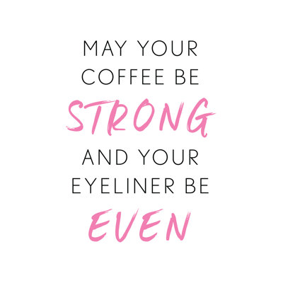 Eyeliner Even Hot Pink 1 Piece Wrapped Canvas Wall Art